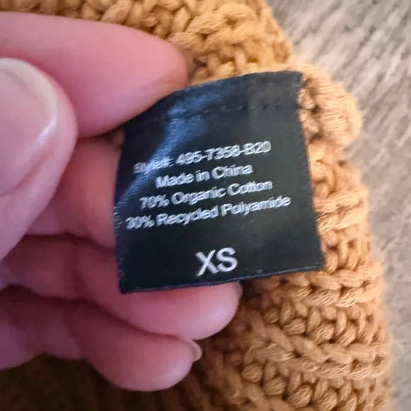 Jenni Kayne Mustard Fisherman Sweater XXS - Picture 6 of 9